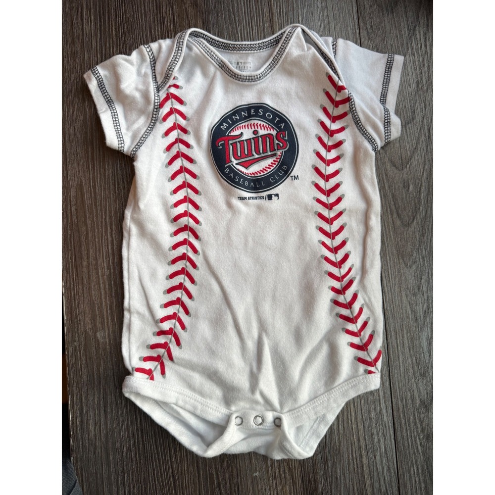 Minnesota Twins MLB Baby Bodysuit White Baseball Stitch Team Athletics 18M